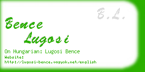 bence lugosi business card